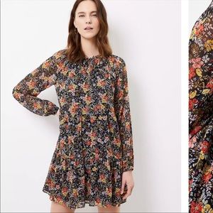 Loft floral swing dress